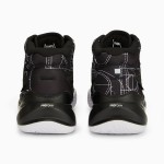 4s Puma 378326-01 Playmaker Pro Mid Courtside Basketball Shoes - black/white